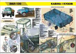 Плакат "Кабина и кузов ЗИЛ-130" (код 4515521)