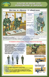 Плакат "Заходи безпеки при поводженні зі зброєю" (код 4520115)