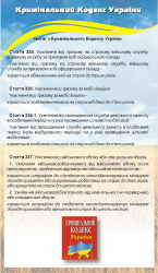Стенд "Кримінальний кодекс України"