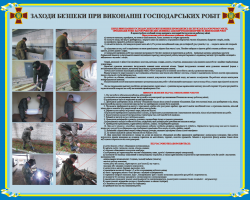 Плакат "Заходи безпеки при виконанні господарських робіт" код 4530202