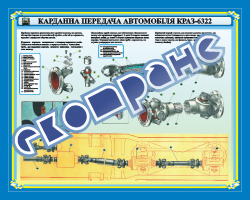  Плакат (банер) «Карданная передача автомобиля КРАЗ-6322»