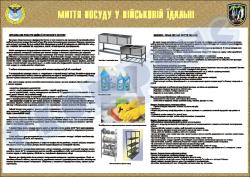 Плакат "Миття посуду у військовій їдальні" код 4530603