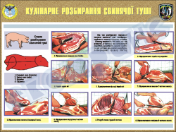 Плакат "Кулинарнная разборка свинячей туши" код 4530612