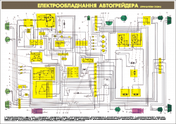 Плакат "Электрооборудование автогрейдера (код ABS.21)
