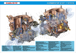 Плакат «Карбюратор ВАЗ-2107»